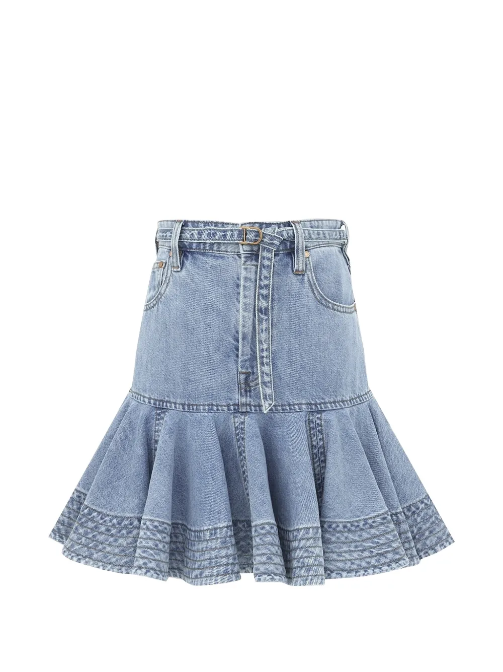 ZIMMERMANN Indra denim mini skirt - Blau