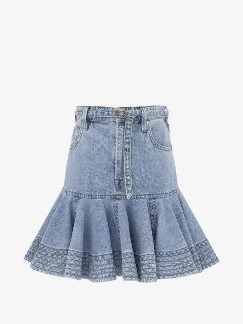 ZIMMERMANN Indra denim mini skirt
