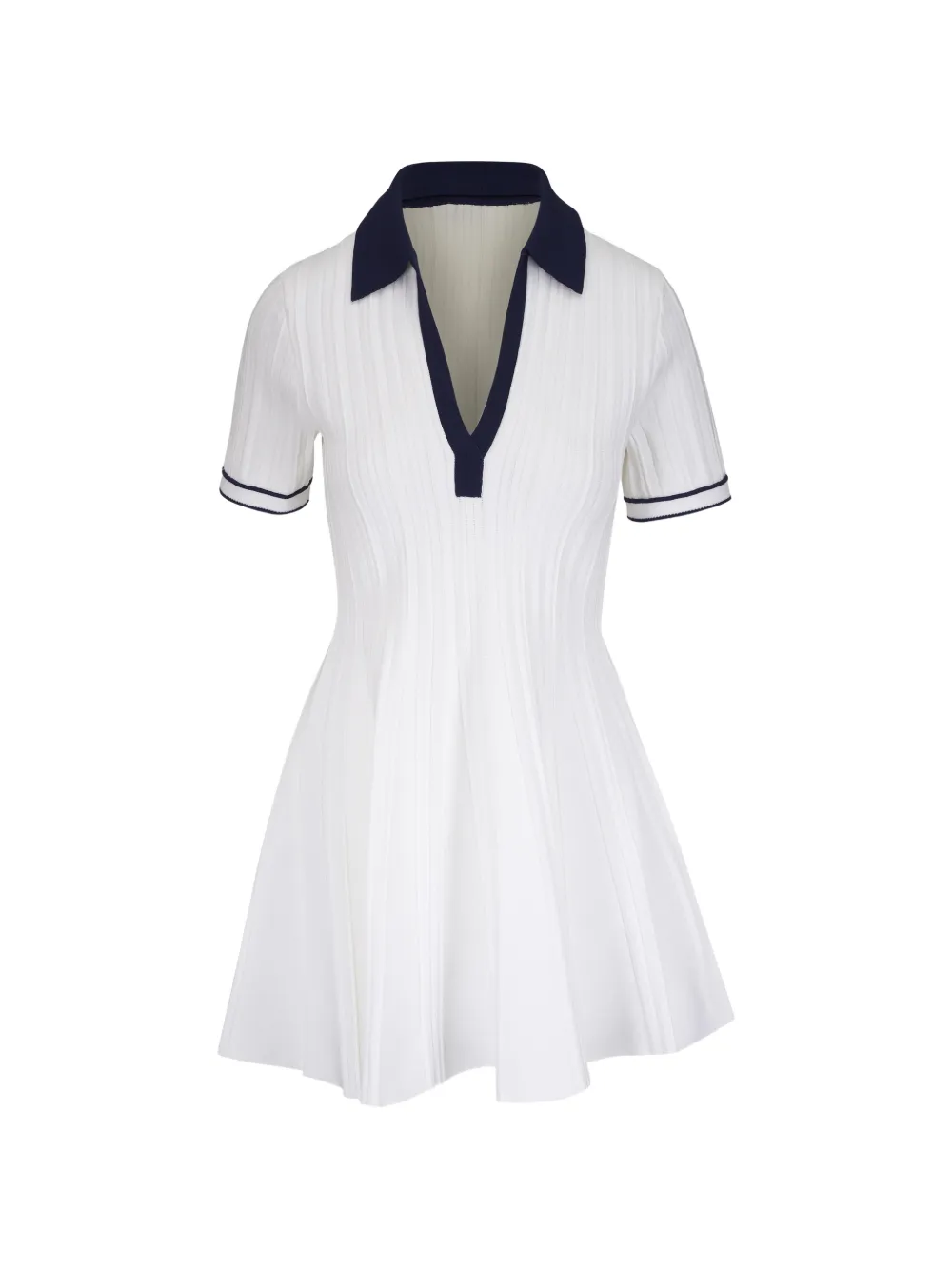 Simkhai ribbed-knit striped dress - Bianco