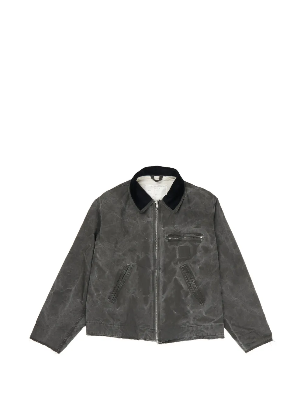 Camiel Fortgens washed raw-cut jacket - Grigio