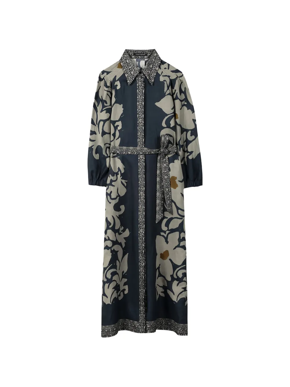 Luisa Cerano floral-print ramie dress - Blu