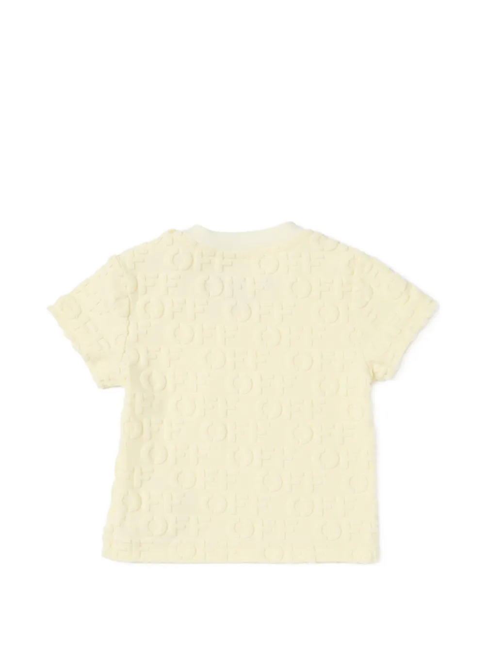 Off-White Kids Off AO badstof shorts Geel