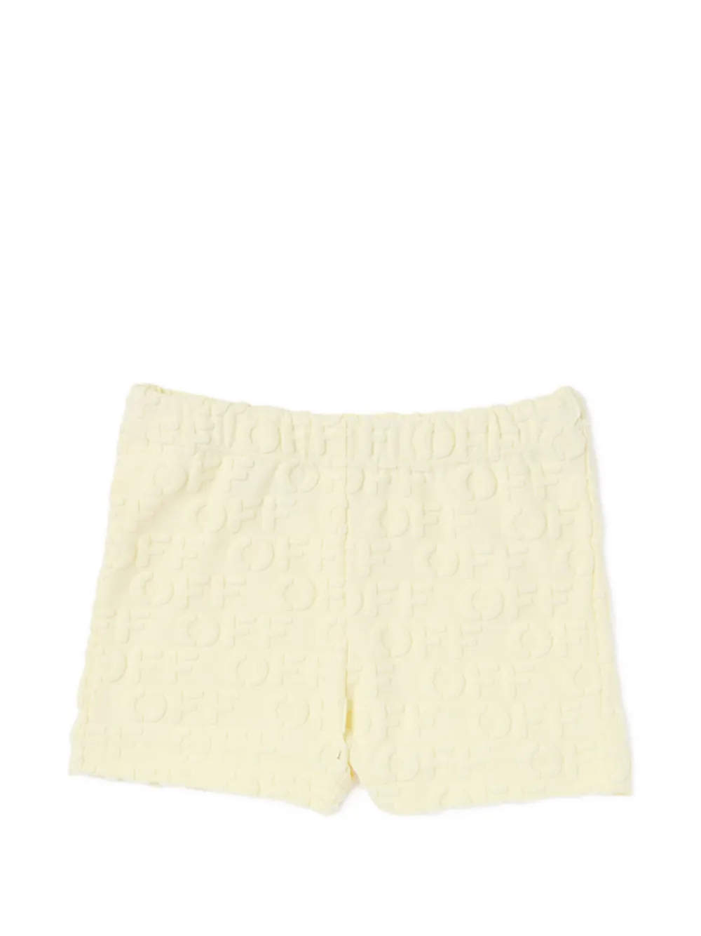 Off-White Kids Off AO badstof shorts Geel