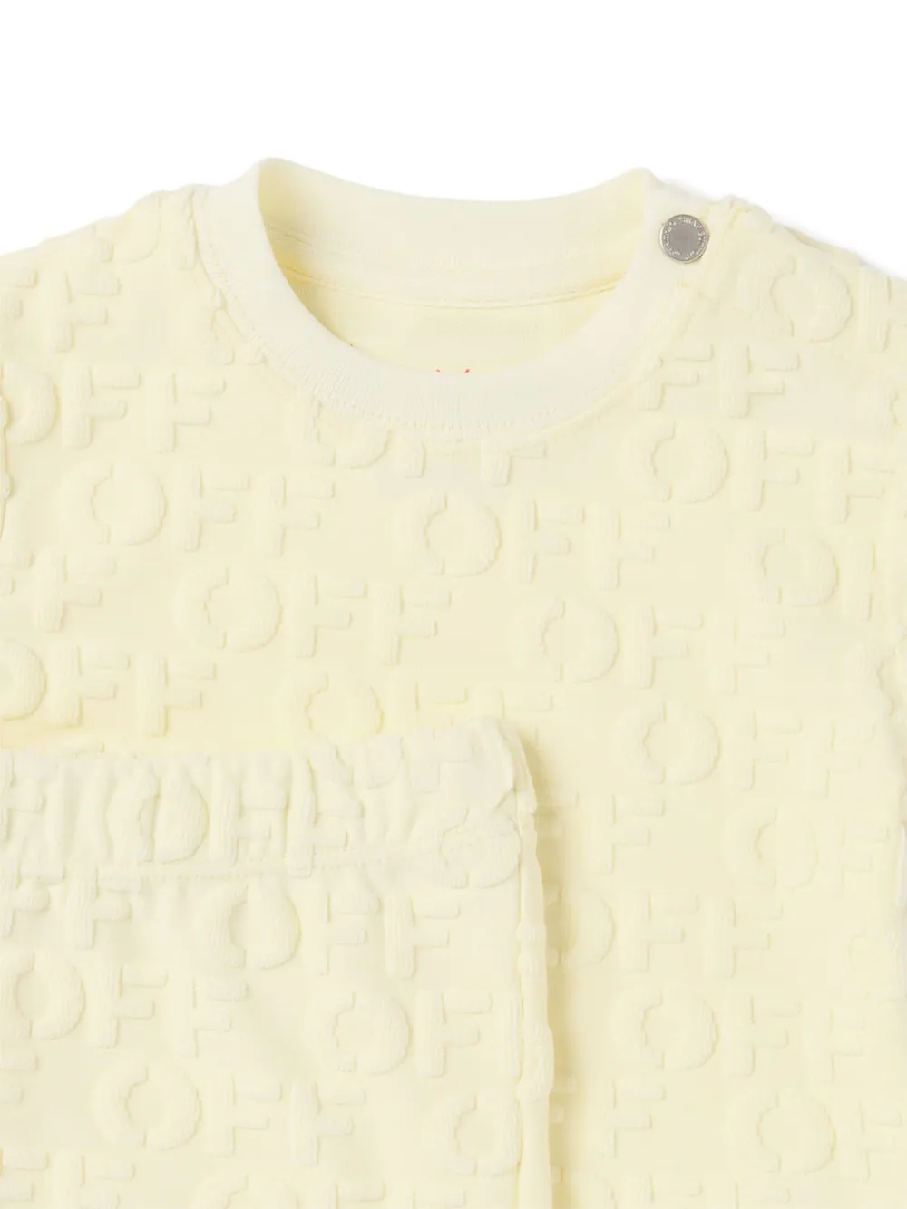 Off-White Kids Off AO badstof shorts Geel