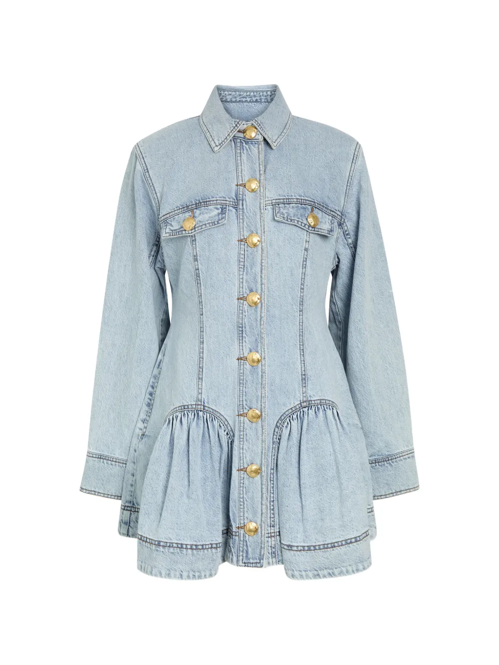 Aje Noa denim mini dress - Blu