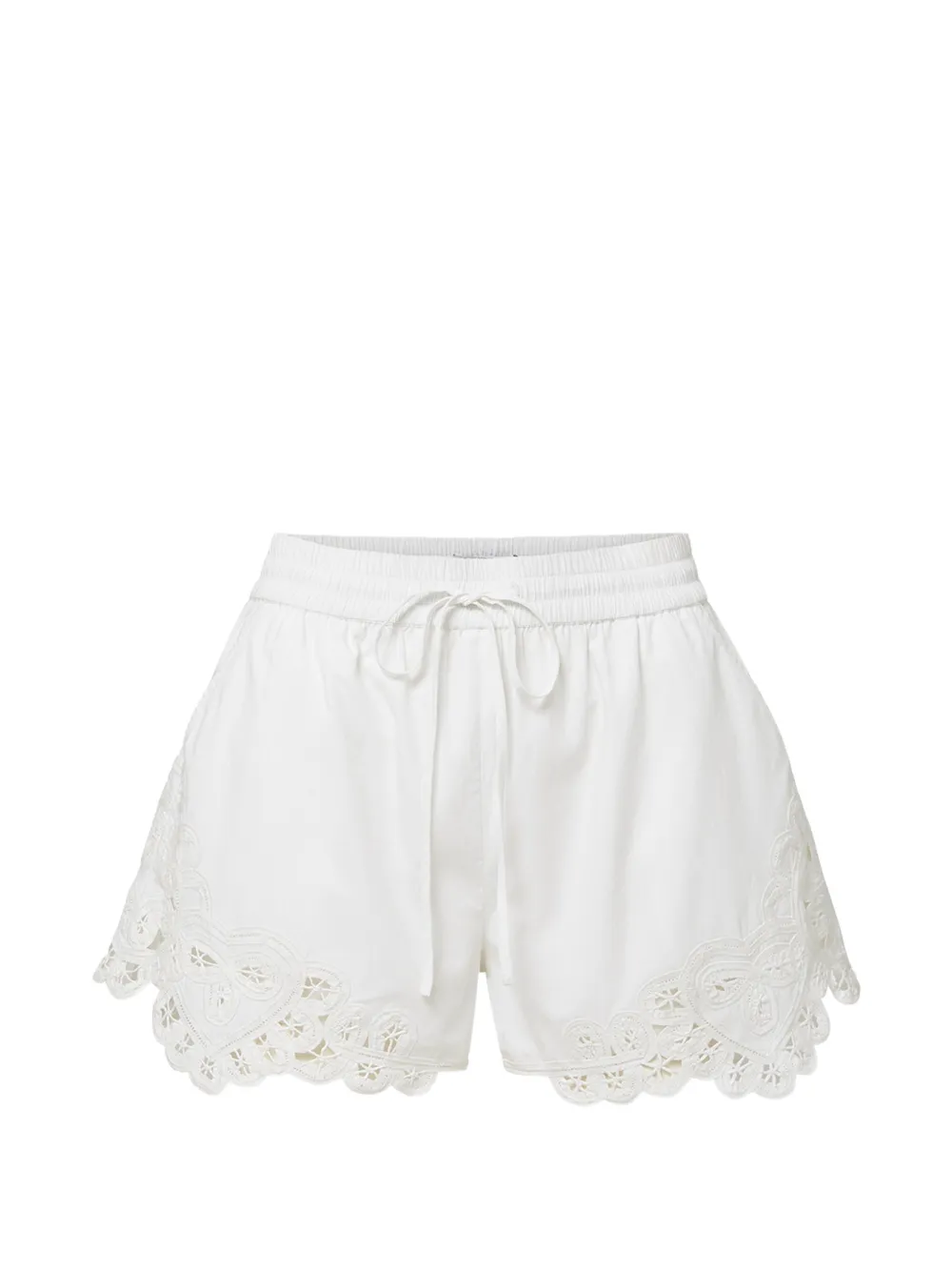 Veronica Beard Vivaldi lace-trim shorts - Bianco