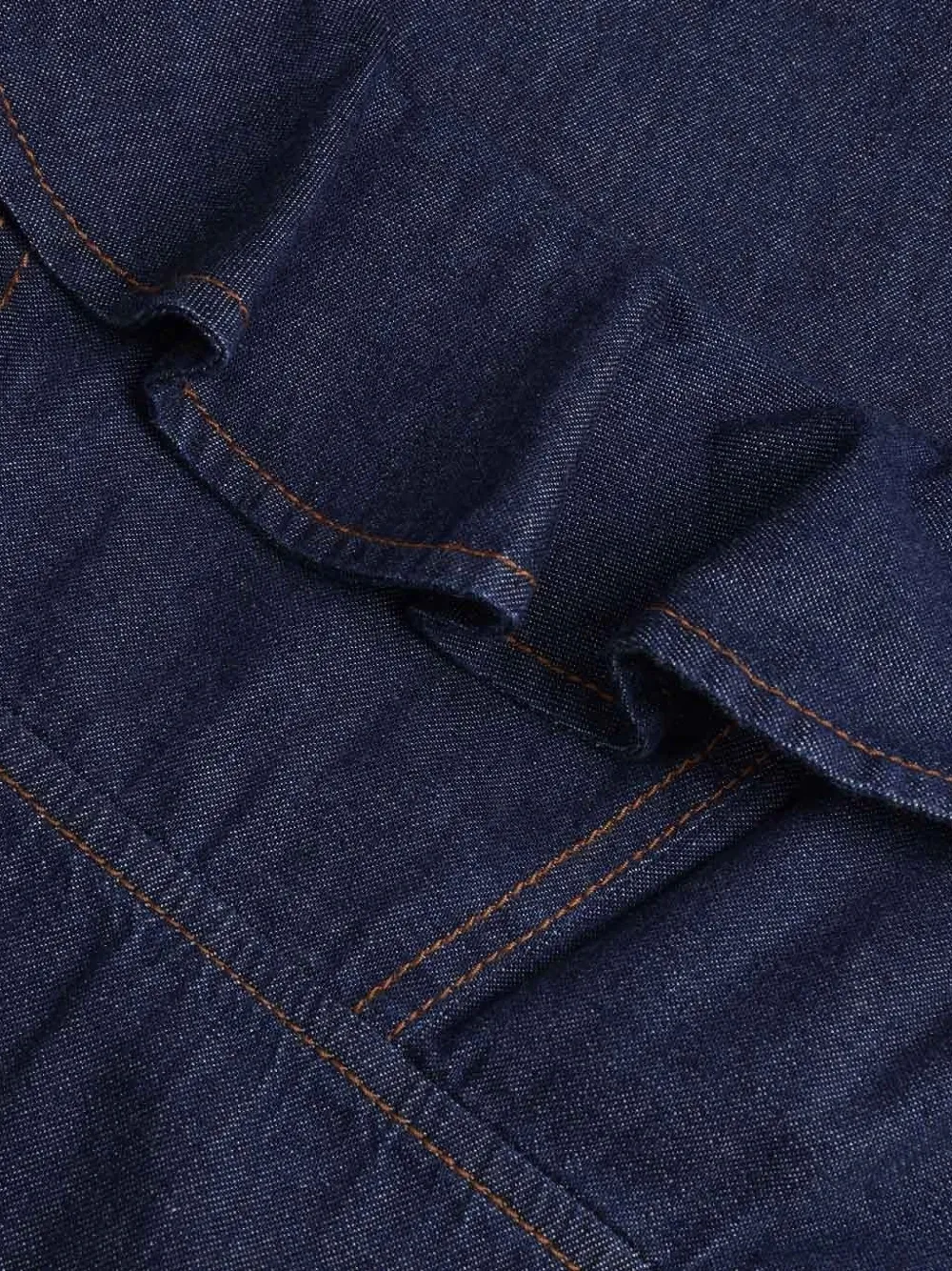 ZIMMERMANN Aster denim jurk met ruches Blauw