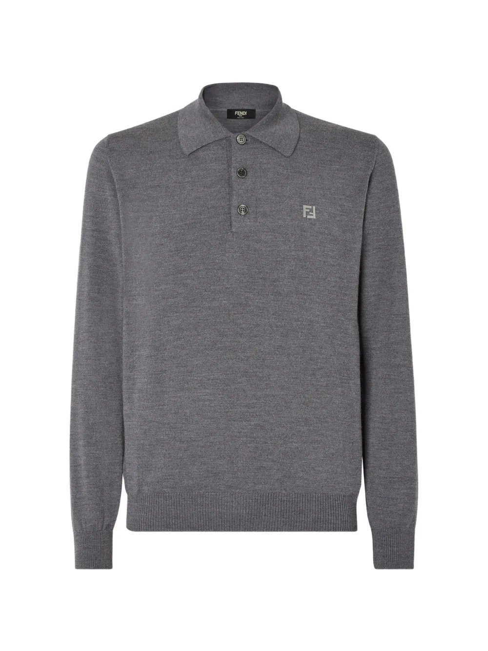 FENDI long-sleeve polo shirt - Grigio