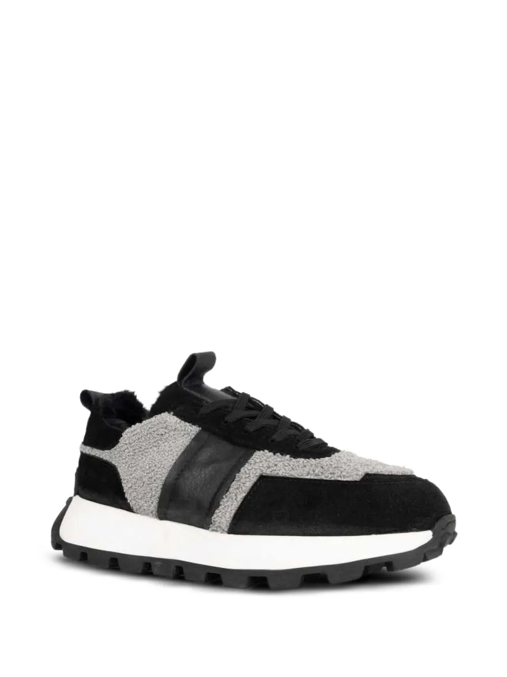 SERGIO MORETTI FIRENZE Sneakers met lammy vlakken Zwart