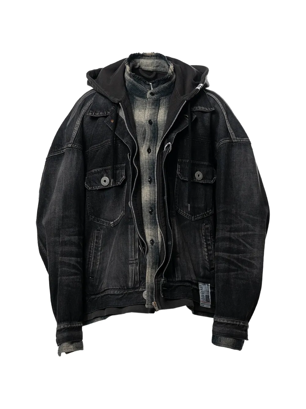 Maison MIHARA YASUHIRO triple-layered denim jacket - Nero