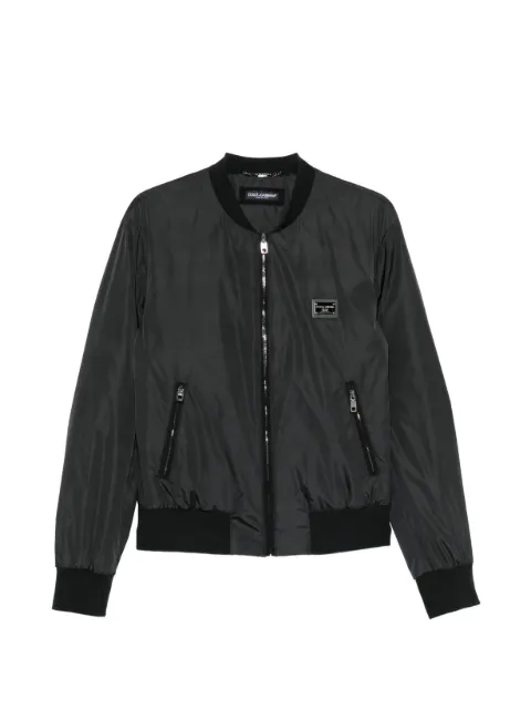 Dolce & Gabbana logo-plaque bomber jacket