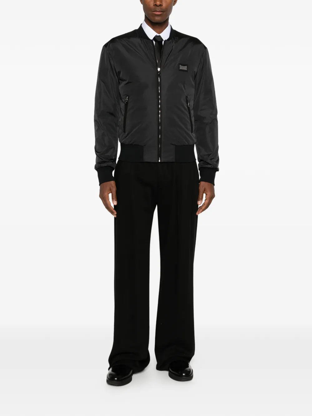 Dolce & Gabbana Bomberjack met logoplakkaat Zwart