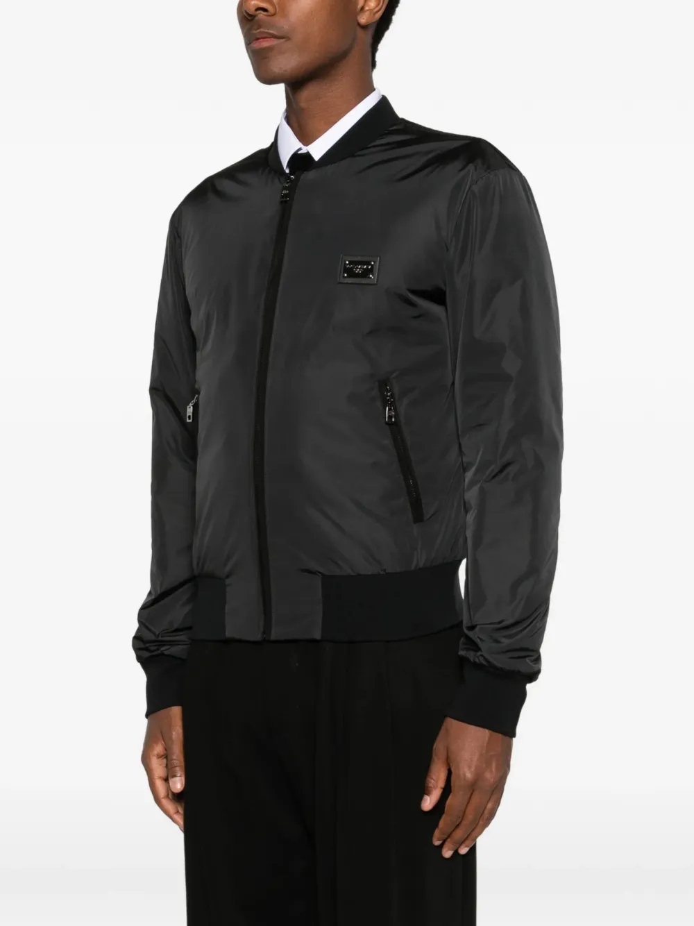 Dolce & Gabbana Bomberjack met logoplakkaat Zwart