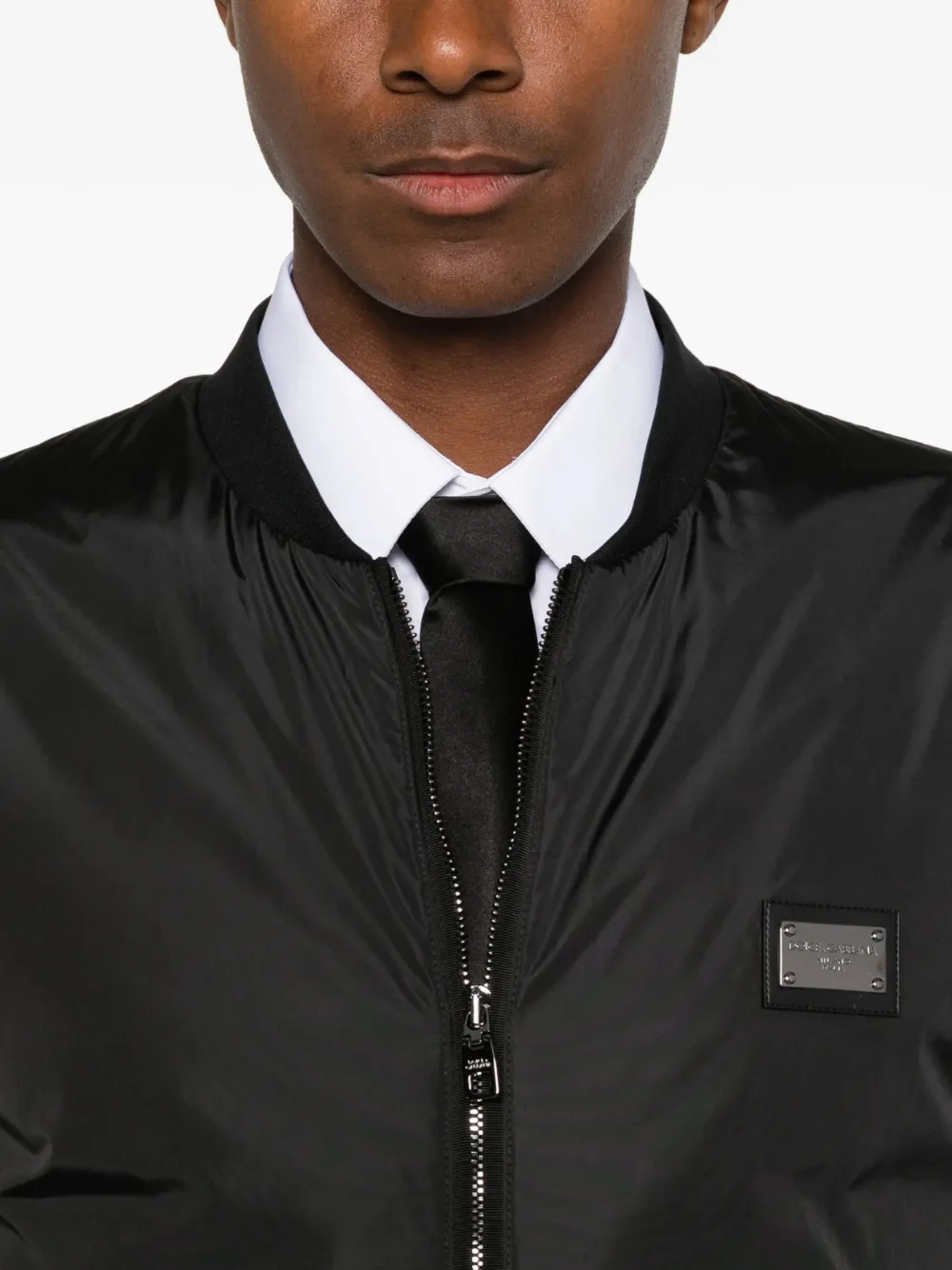 Dolce & Gabbana Bomberjack met logoplakkaat Zwart