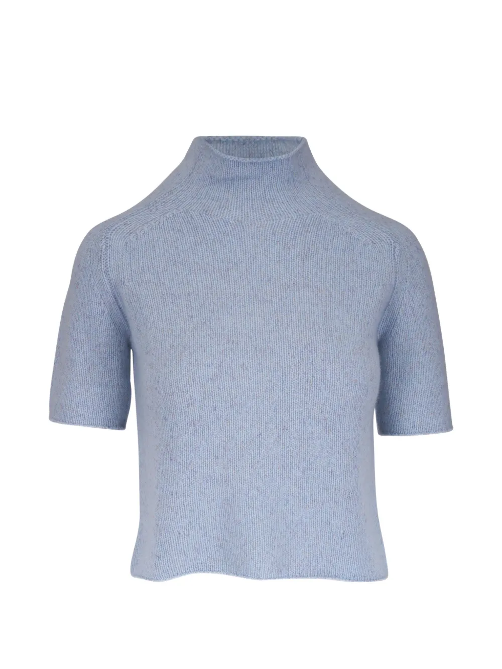 Lisa Yang Fride high-neck short-sleeve sweater - Blau