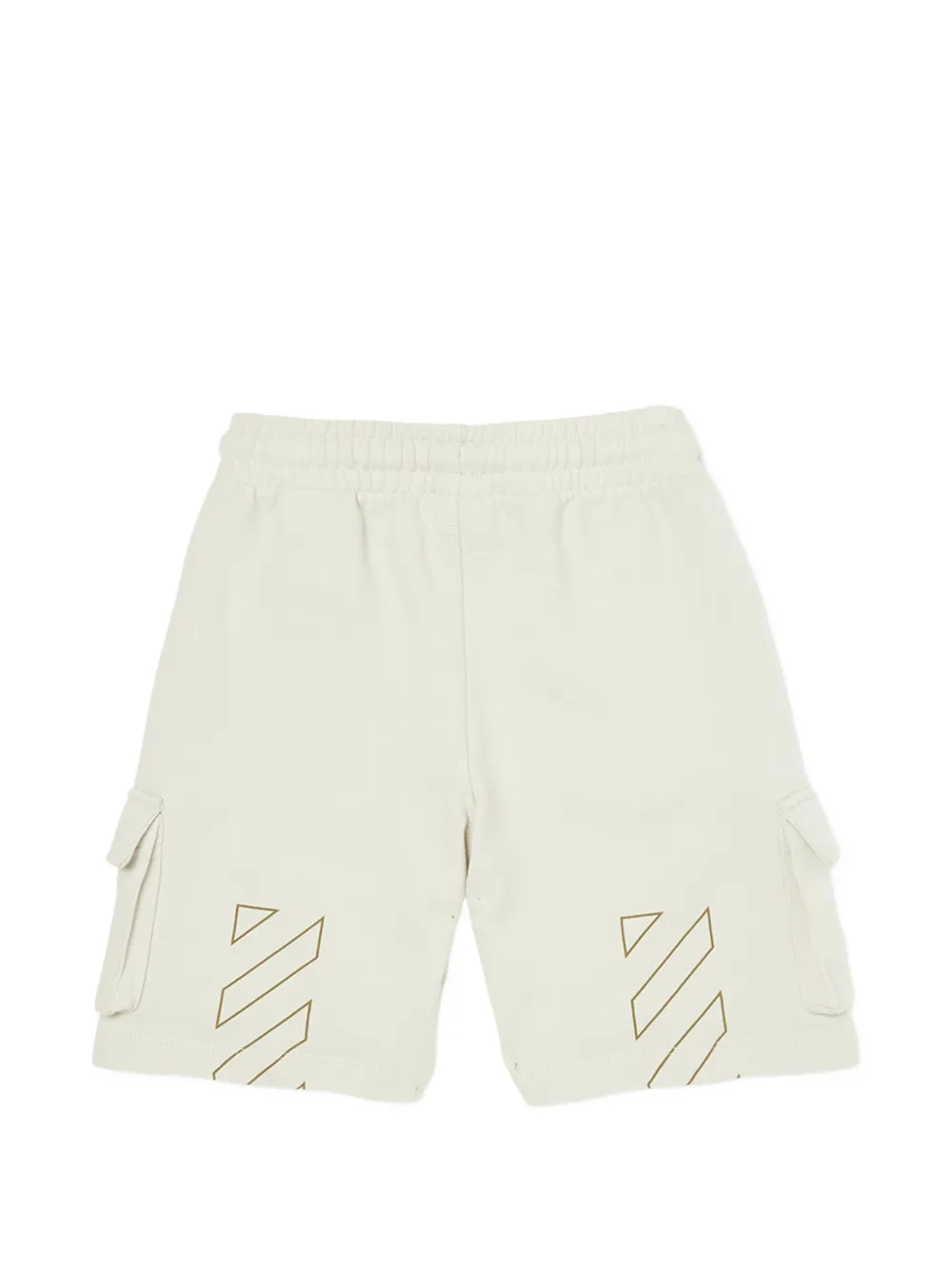 Off-White Kids Arrows cargo shorts met Diag-streep Beige