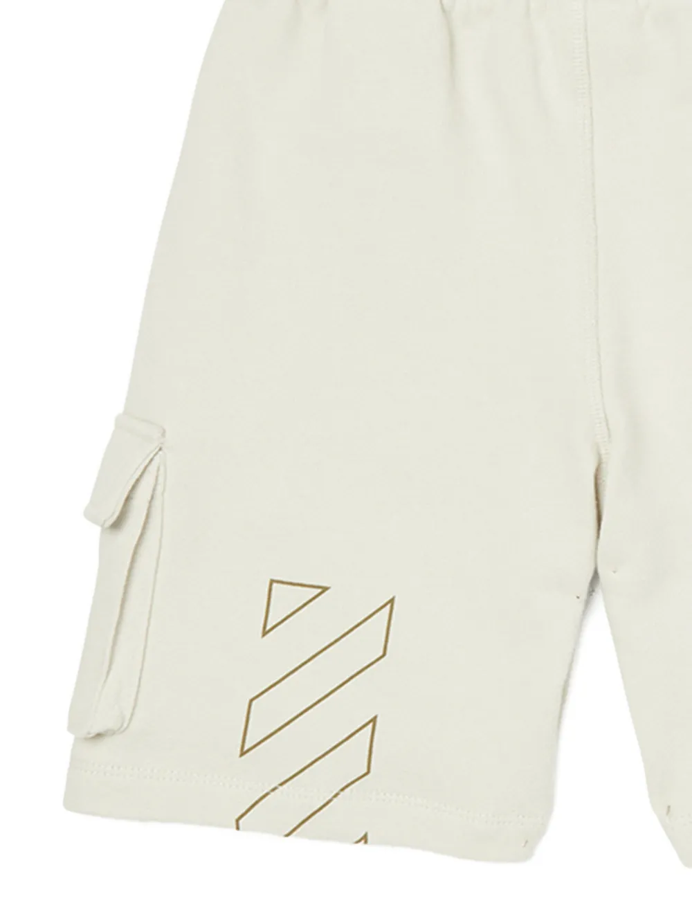 Off-White Kids Arrows cargo shorts met Diag-streep Beige