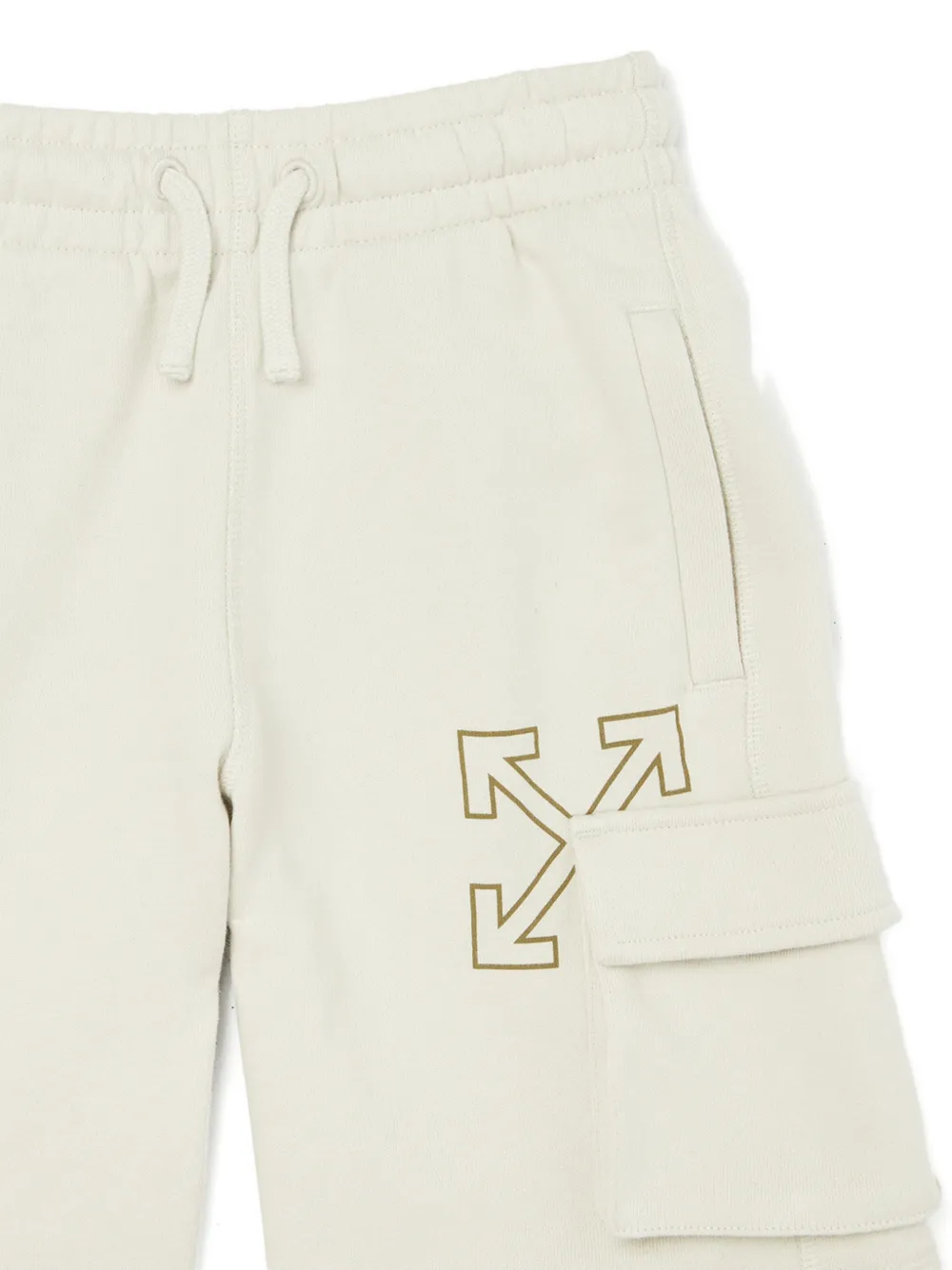 Off-White Kids Arrows cargo shorts met Diag-streep Beige