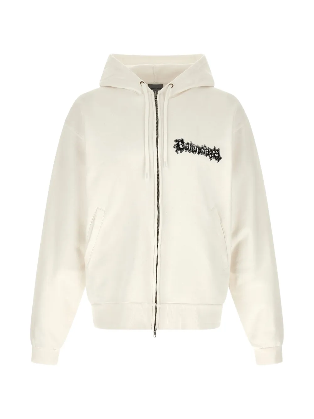 Balenciaga graphic-print zip-up hoodie - Neutrals