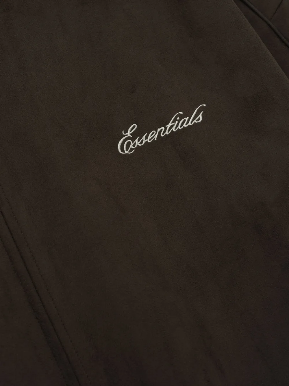 FEAR OF GOD ESSENTIALS jack met geborduurd logo Bruin