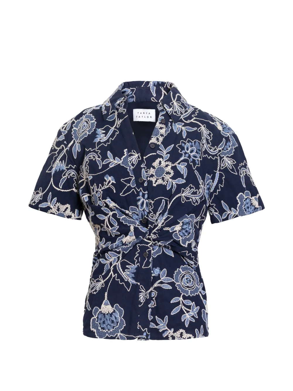 Tanya Taylor Oakley embroidered top - Blu