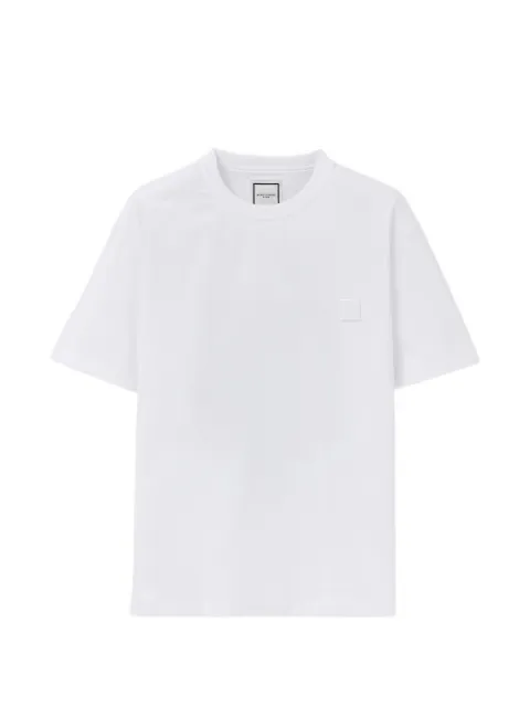 Wooyoungmi floral-print logo-patch T-shirt