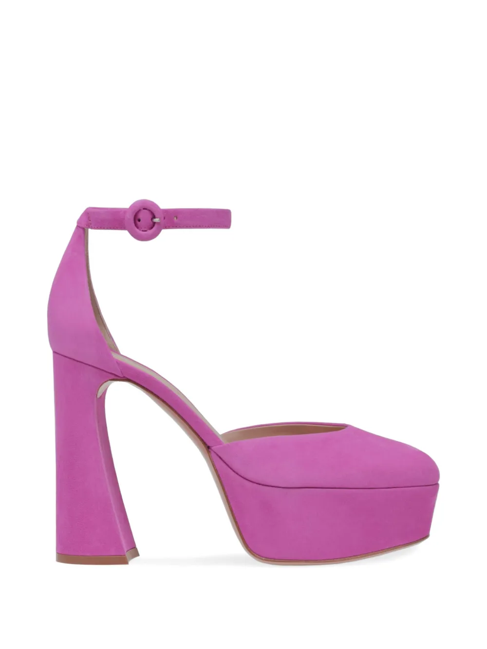 Gianvito Rossi platform ankle-strap pumps Roze