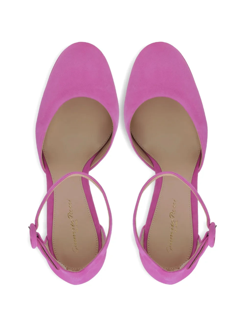 Gianvito Rossi platform ankle-strap pumps Roze