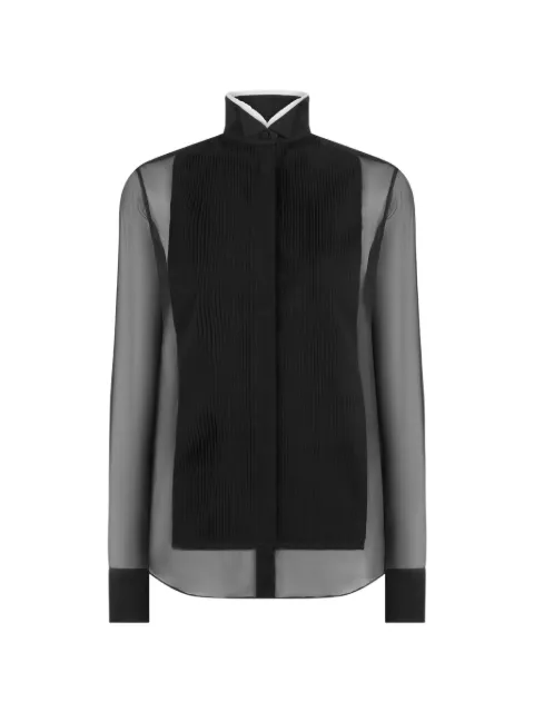 TOM FORD sheer pleated-bib blouse