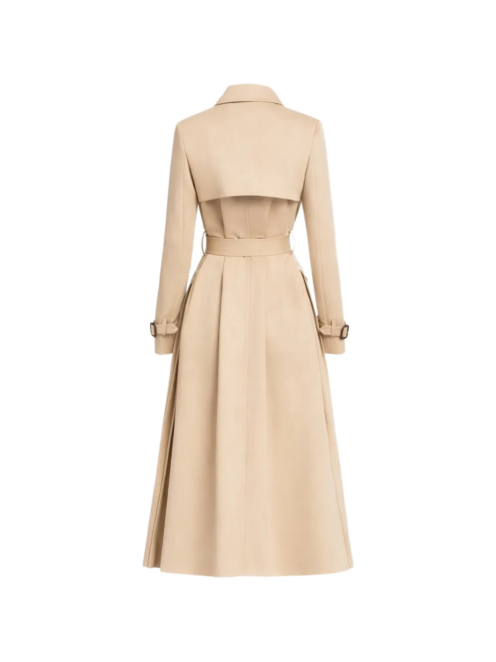Elie Saab Jas met ceintuur en plooien Beige
