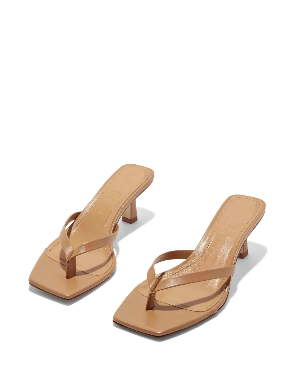 Aeyde Wilma square-toe sandals Beige