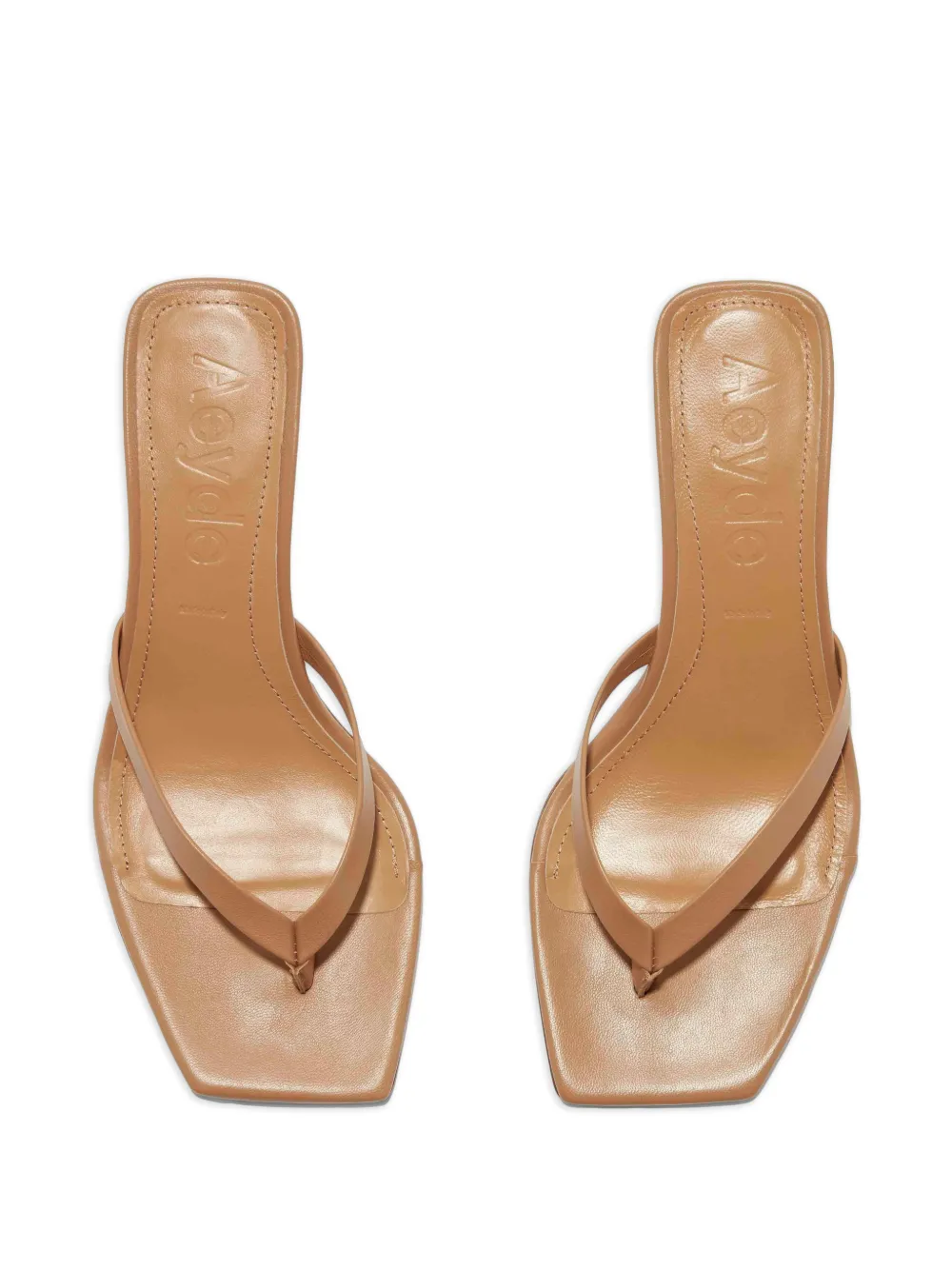 Aeyde Wilma square-toe sandals Beige