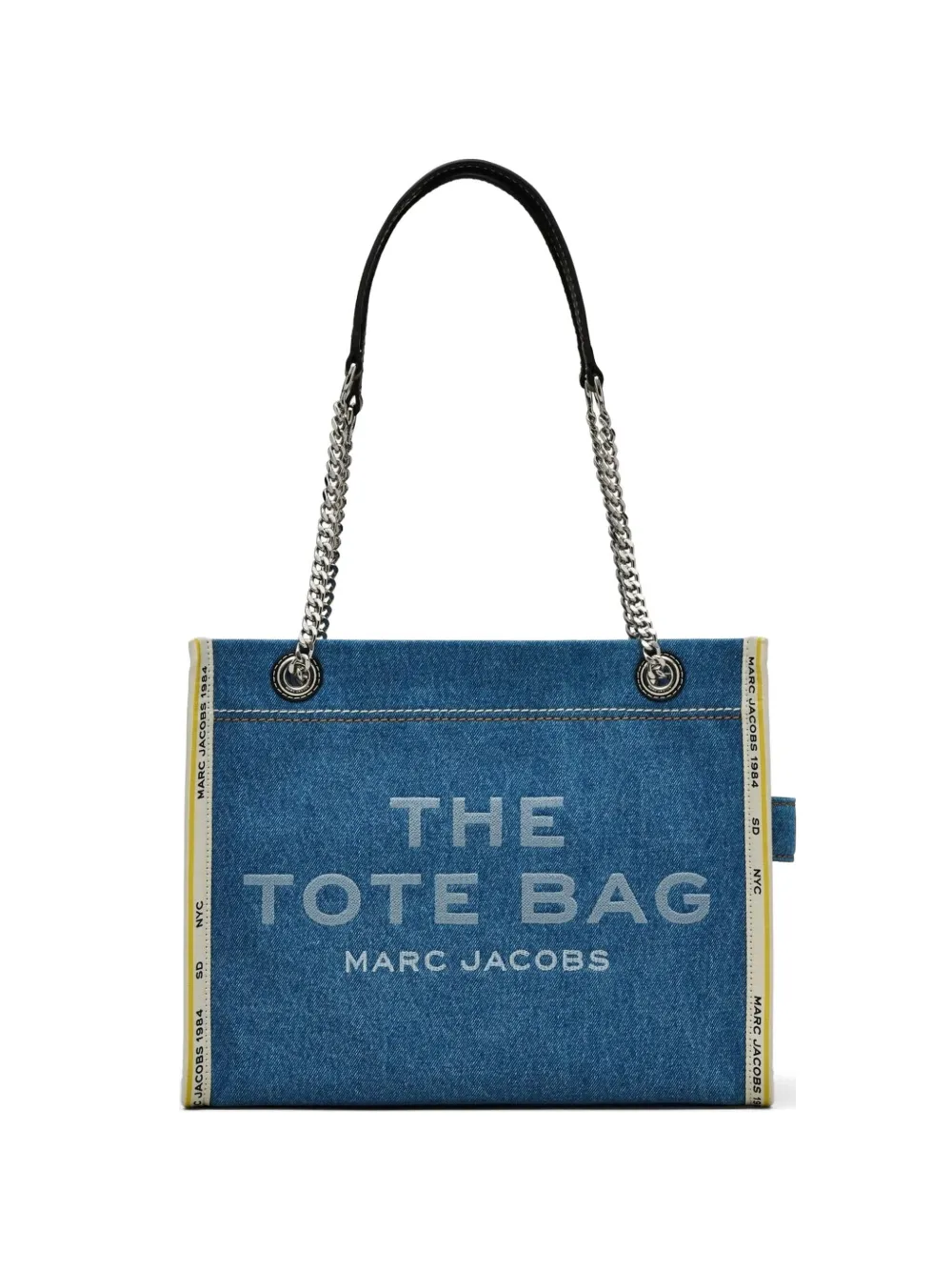 Marc Jacobs The Tote Bag chain-link denim tote bag - Blu