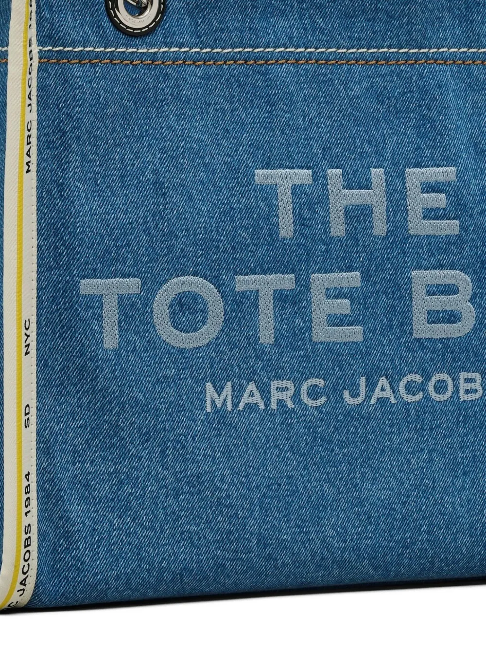Marc Jacobs The Tote Bag denim shopper met schakelketting Blauw