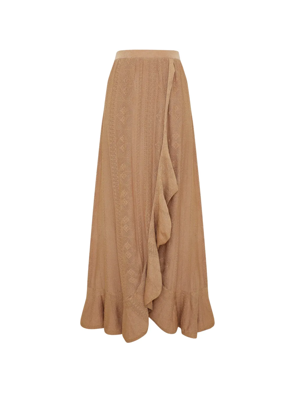 ZIMMERMANN Aster pointelle-knit skirt - Nude