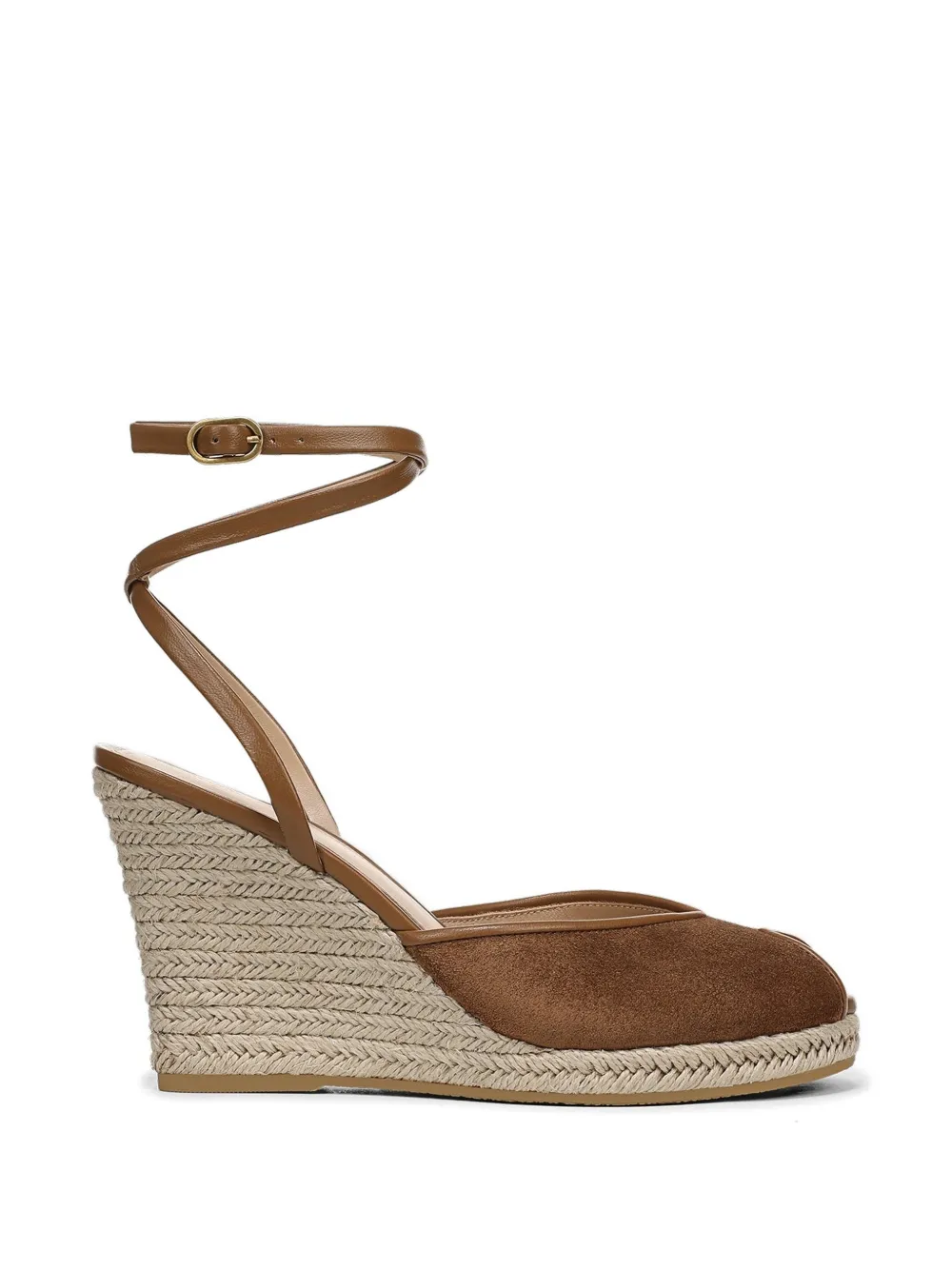 Veronica Beard Pasina suède espadrilles met sleehak Bruin