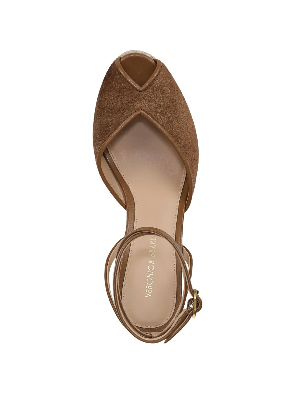 Veronica Beard Pasina suède espadrilles met sleehak Bruin