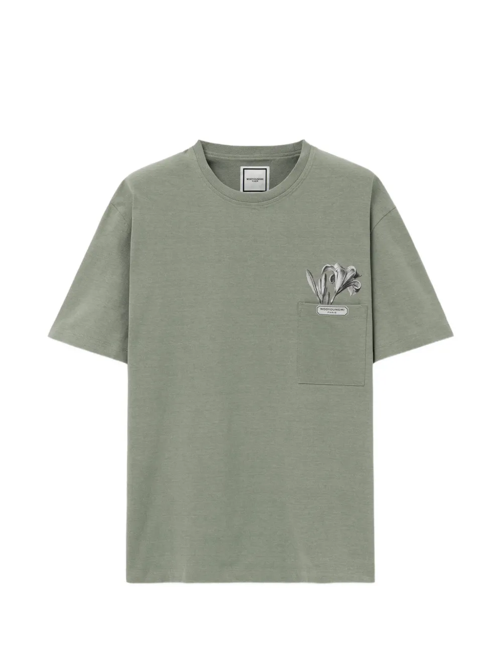 Wooyoungmi floral-print pocket t-shirt - Verde
