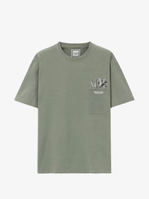 Wooyoungmi playera con bolsillo con estampado floral