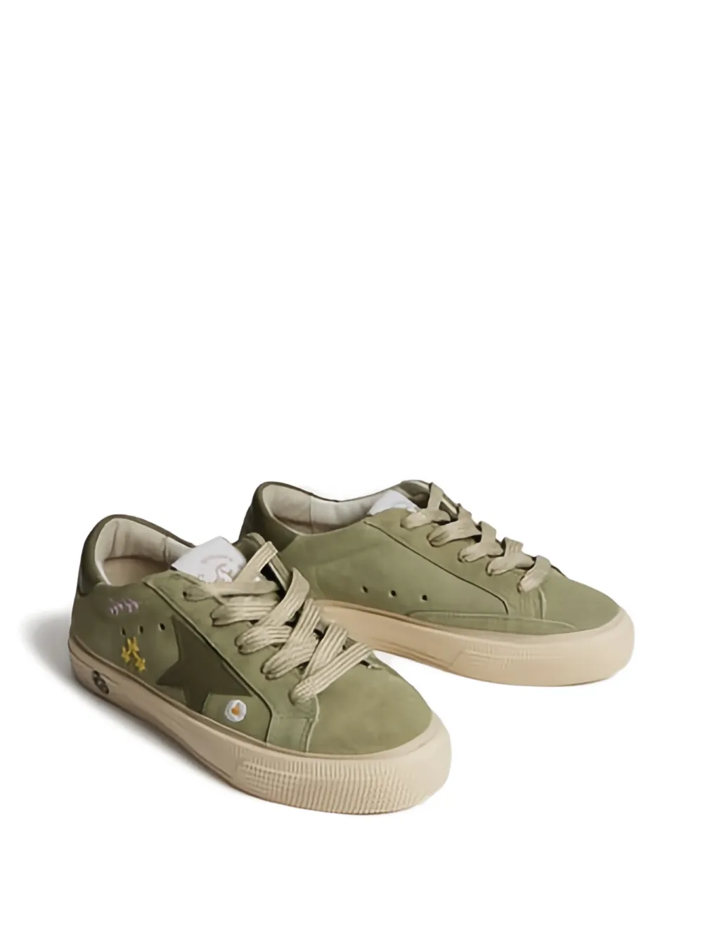 Bonpoint x Golden Goose sneakers met geborduurde bloemen Groen