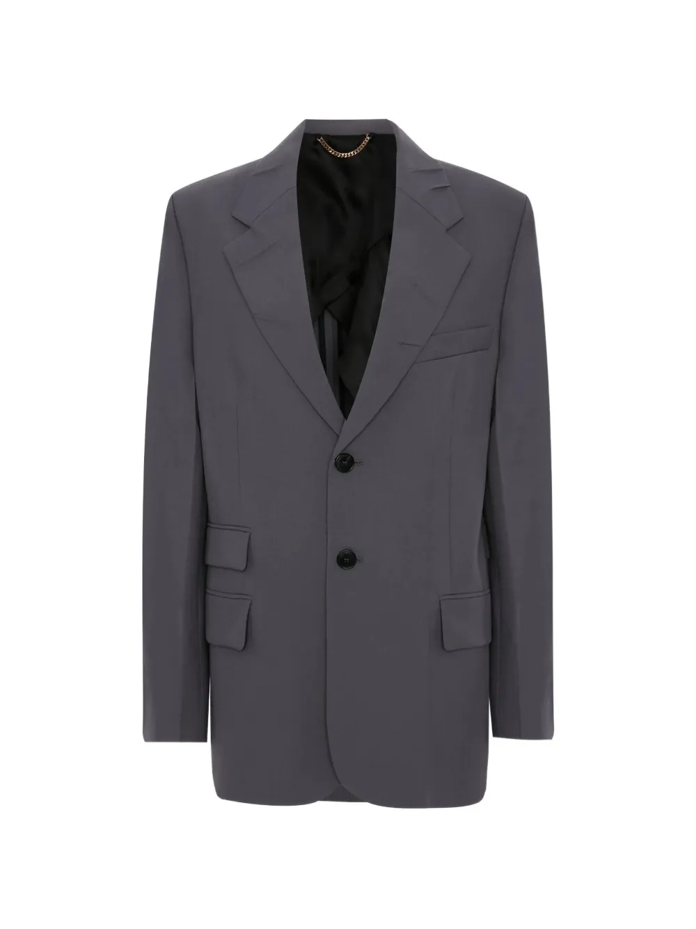 Victoria Beckham step collar tailored blazer - Grigio