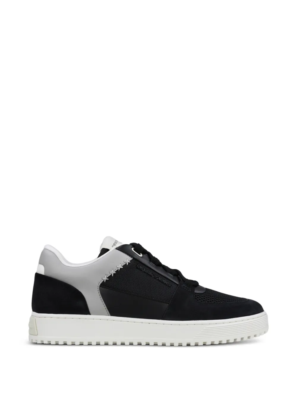 Emporio Armani panelled mesh sneakers - Nero