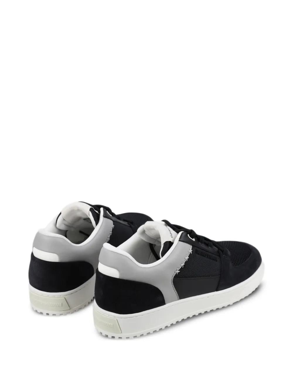 Emporio Armani Sneakers met mesh vlakken Zwart
