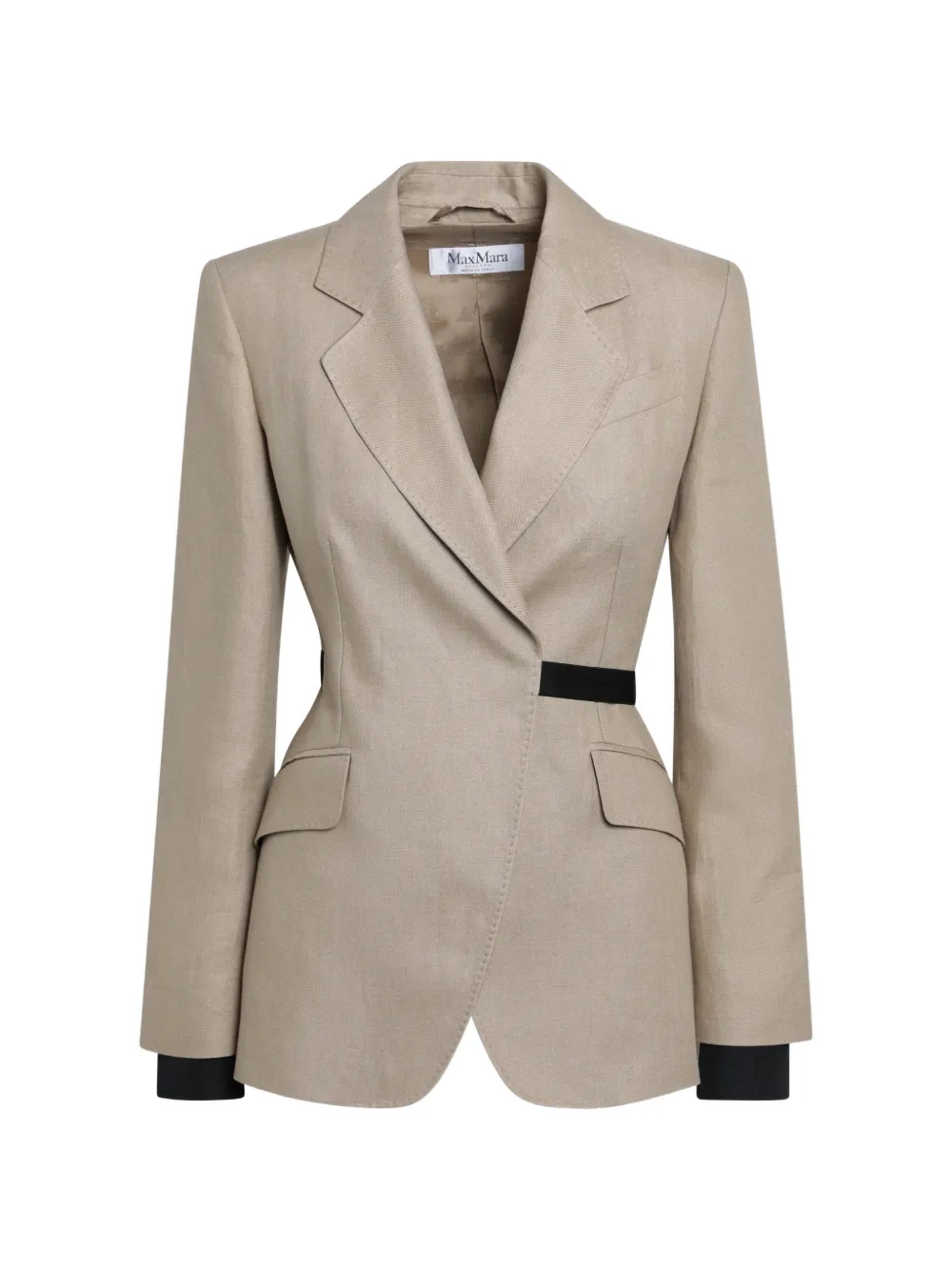 Max Mara belted notched-lapel jacket - Toni neutri