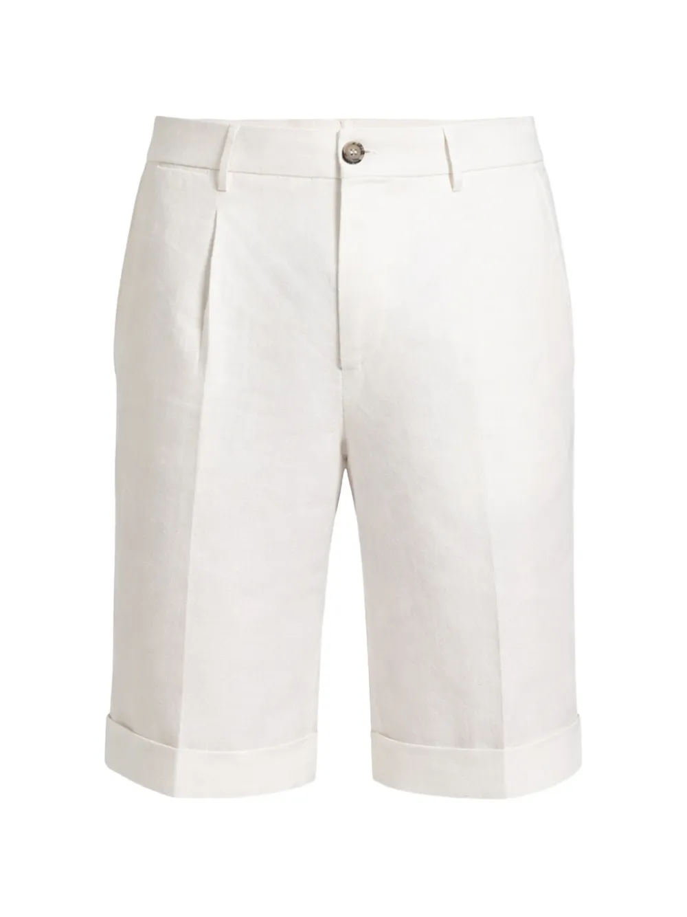 Peserico pleated turn-up shorts - Bianco