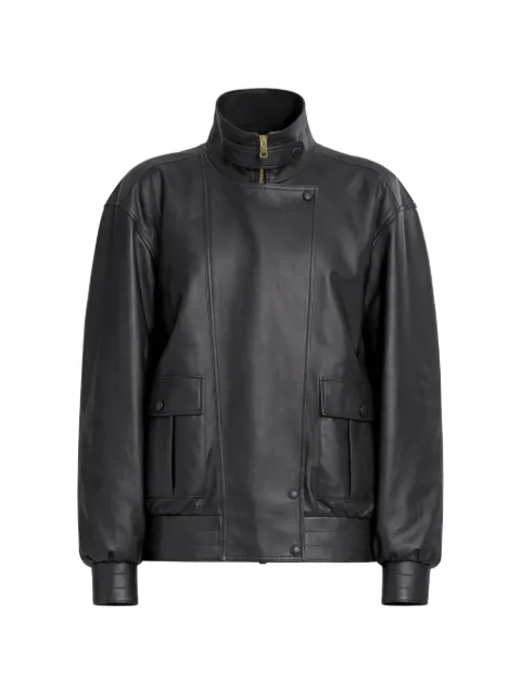 Elie Saab high-neck leather jacket