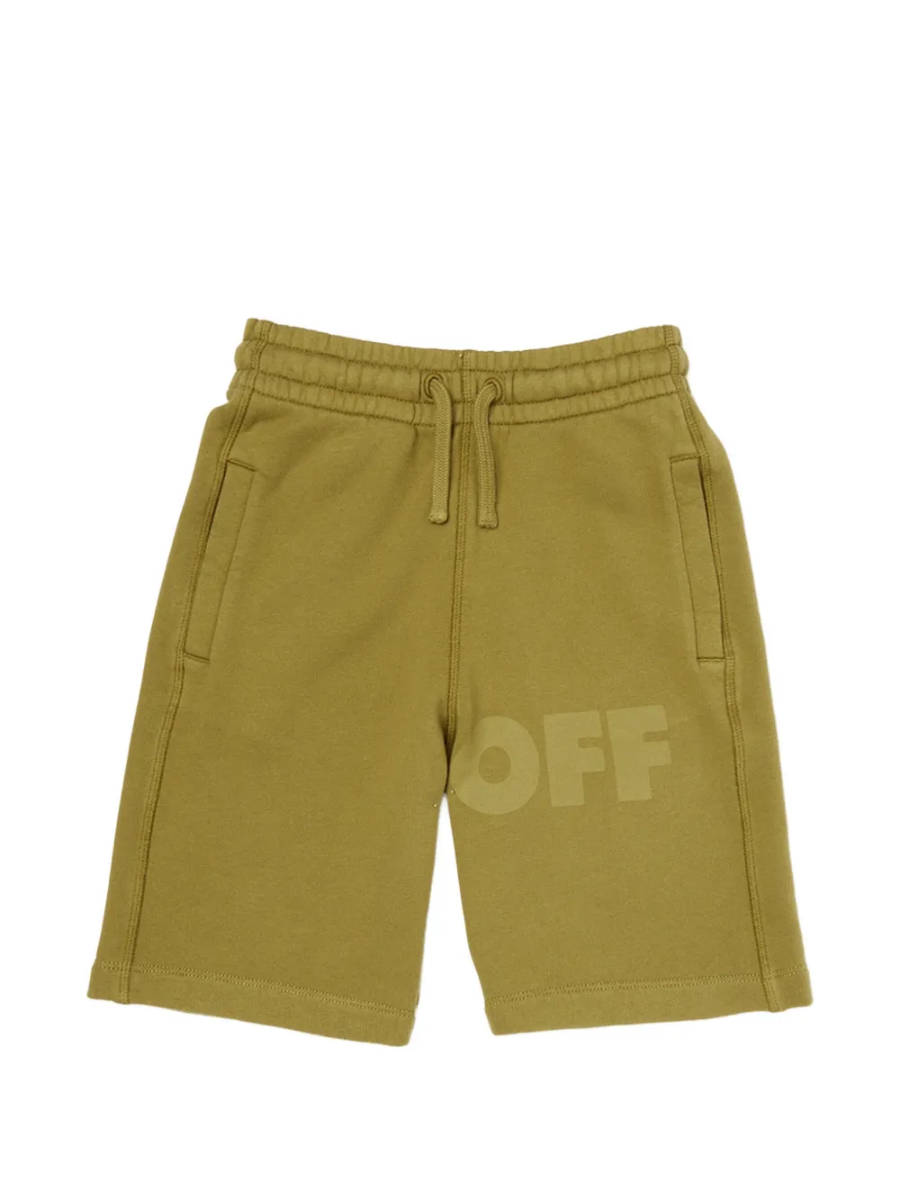 Off-White Kids logo-print shorts - Green