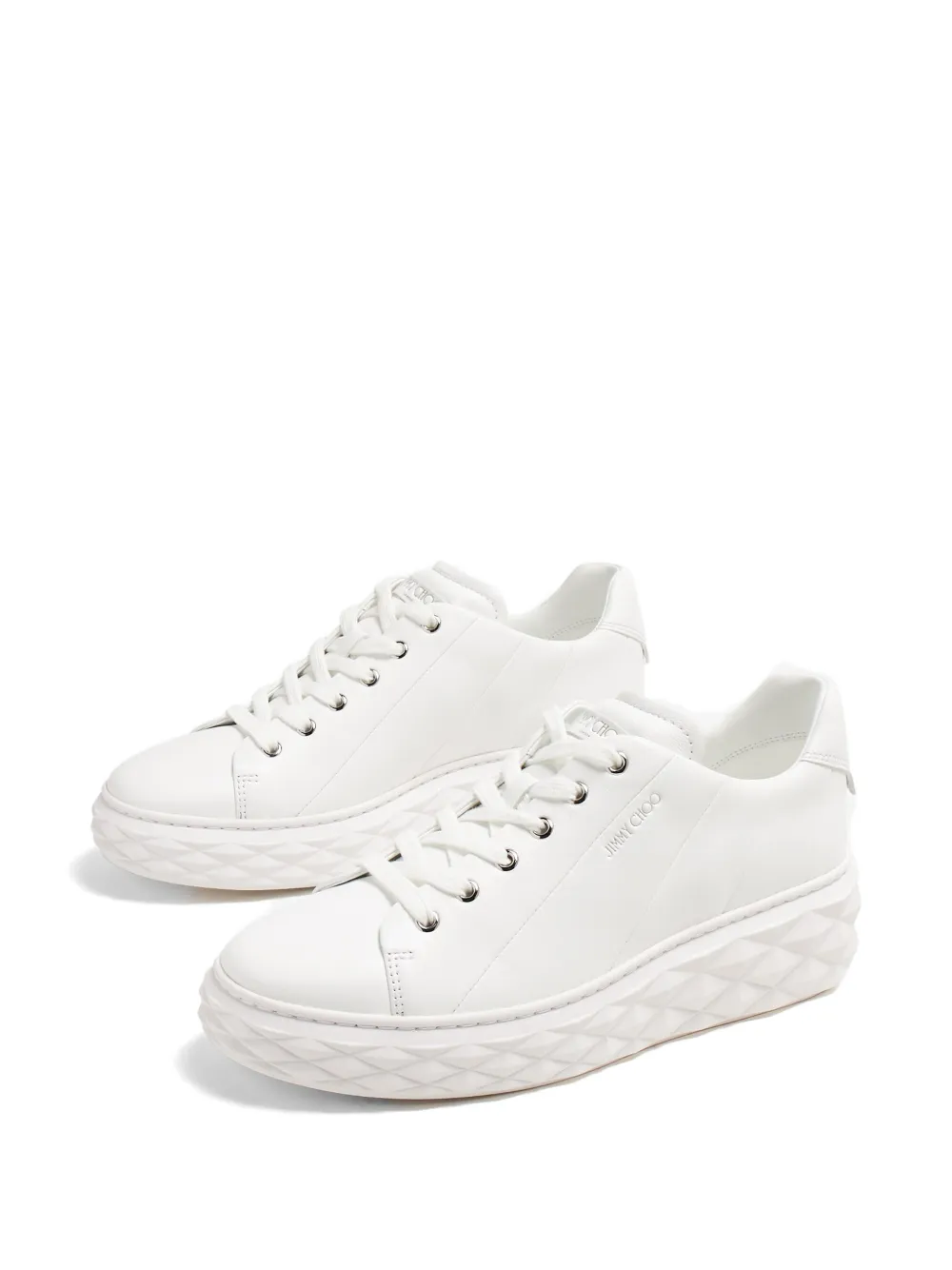 Jimmy Choo Diamond chunky sneakers met gewatteerd effect Wit