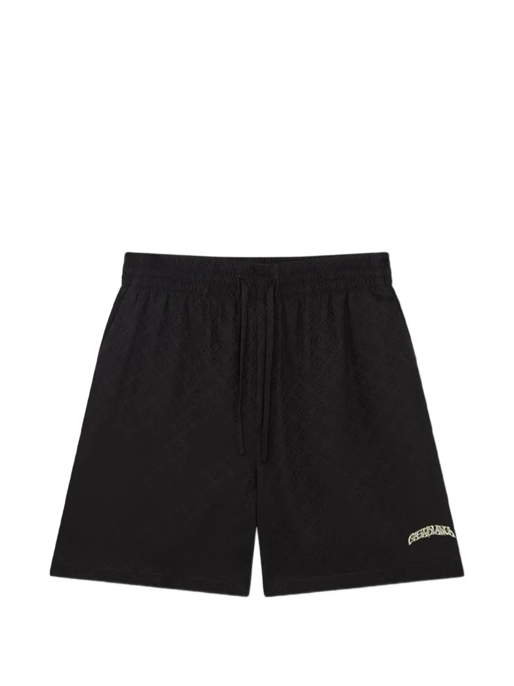 Casablanca logo-print silk shorts - Nero