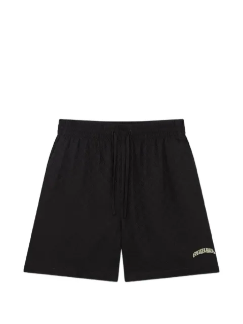 Casablanca logo-print silk shorts